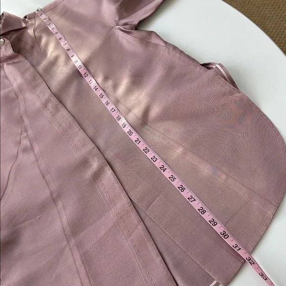 Chado Ralph Rucci Light Purple/Pink Vintage Silk Shantung Tunic M - Picture 5 of 11